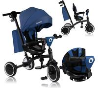 Lionelo Tris Plus tricycle roue jusqu'à 25 kg tricycle enfant guidon bébé poussette montage sans outil - bleu
