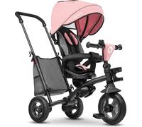 Lionelo Tris Rose grey Tricycle Enfants Vélo avec barre de poussée pneus caoutchouc silencieux