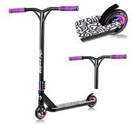 Lionelo Stunt Scooter Whizz Cityroller Kickscooter trottinette pour enfants Funscooter en aluminium anodisé extra-fort, ABEC-9 - Neo Black