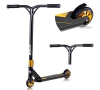 LIONELO Trottinette WHIZZ, roulements à Billes ABEC-9, Plateau en Aluminium, système de Compression HIC, Roues de 110 mm, Guidon Large en T, Frein Flex Fender MN Steel - Design Unique (Bleu)