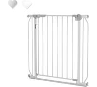 LIONELO Truus Slim LED - Barrière de sécurité bébé - 75-105 cm - Fixation par pression - Ouverture à double sens - Blanc