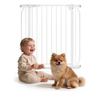 Lionelo Truus Slim Barrière Enfant sans Perçage 75-105 cm, Blanc | Pour Porte et Escalier, Enfants et Chiens, Fermeture Automatique, AutoStop, Double Verrouillage, Ouverture Double Sens