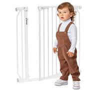 LIONELO Truus Slim LED Barrera de protección 75-105 cm Barrière de Sécurité pour Enfants et Animaux pour Portes et Escaliers Función AutoStop Blanc