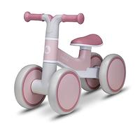 LIONELO Villy Draisienne Légère, Vélo à 4 Roues de 1 à 3 Ans jusqu'à 30 kg Amorti à l'avant, Siège Ergonomique, pour Les Filles et Les Garçons, Jouet d'Equitation Trotteur Bébé (Pink Rose)