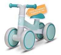 LIONELO Villy Draisienne Légère, Vélo à 4 Roues de 1 à 3 Ans jusqu'à 30 kg Amorti à l'avant, Siège Ergonomique, pour Les Filles et Les Garçons, Jouet d'Equitation Trotteur Bébé (Green Turquoise)
