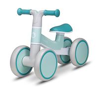 lionelo Villy Draisienne Légère, Vélo à 4 Roues de 1 à 3 Ans jusqu'à 30 kg Amorti à l'avant, Siège Ergonomique, pour Les Filles et Les Garçons, Jouet d'Equitation Trotteur Bébé (Green Turquoise)