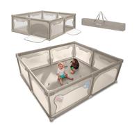Lionelo WILLOW XL Parc Bébé 187x207 cm, 2 Entrées Latérales Zippées,