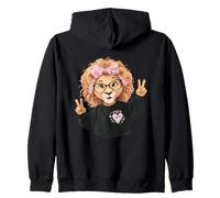 Lioness Girl Double Signe de Paix avec nœud Rose Sweat à Capuche