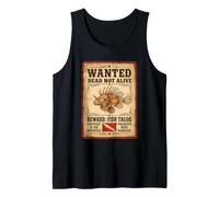 Lionfish is Wanted Dead Not Alive | Récompense Fish Tacos Débardeur