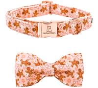 Lionheart glory Collier de Noël pour chien, collier rose réglable, doux et confortable avec nœud papillon pour grands chiens, filles ou garçons, cadeau d'automne pour chien