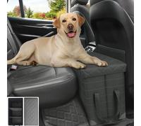 LIONROGE Extension de siège arrière de Voiture pour Grands Chiens jusqu'à 90,7 kg, Extension de siège arrière et Avant de Voiture avec Rangement, empêche Vos Chiens de Tomber du siège