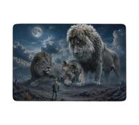 Lions And Hunter Tapis De Salon 150 X 100 Cm, Doux Pour Déco De Noël | Tapis de salon à poils courts pour une ambiance cocooning, avec surface douce; pour petits espaces intérieurs
