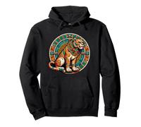 Lions aztèques et lions aztèques autochtones mayas Sweat à Capuche