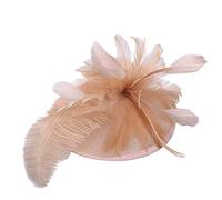 Lions Casquette Plumes Maille et Fascinator Mariage Femmes Chapeau Casquettes de Baseball Casquettes Adoucissant Machine à laver, marron, taille unique