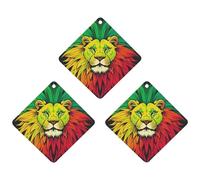 Lion's Head Majestic Lot de 3 désodorisants à suspendre pour voiture, maison, bureau, style noir