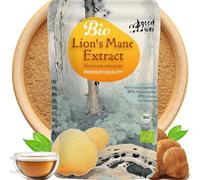 Lions Mane Extrait BIO (Hericium Erinaceus) | Crinière de Lion - Concentration&Mémoire | 30% Polysaccharides, 20% Bêta-Glucane, 100g poudre