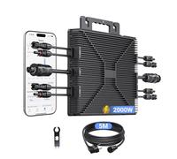 LIONSHEE Micro Onduleur 2000W, Micro Onduleur Solaire Balcon avec WiFi, Onduleur avec Câble CA de 5 Mètres, Inversor photovoltaïque MPPT, IP67