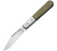 Lionsteel Clip lame M390, manche en toile verte, bolster et liners en titane CK0112 CVG