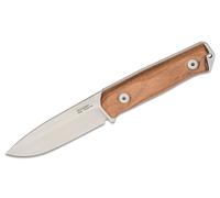 Lionsteel Couteau à lame fixe en acier Sleipner, finition stone washed, manche en bois de SANTOS, ét