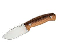 Lionsteel Couteau à lame fixe M390 lame satinée, manche en bois de Santos, étui en cuir M2M ST