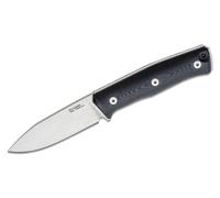 Lionsteel Couteau à lame fixe SLEIPNER satinée, manche G10, étui en cuir B35 GBK