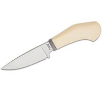 Lionsteel Couteau fixe lame m390 manche Micarta BLANC, garde Ti, étui en cuir WL1 MW