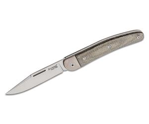 Lionsteel Jack M390 Lame Clip, Manche en Toile Verte, Renforts et Doublures en Titane JK1 CVG