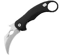 LionSteel L.E.One Couteau pliant moyen LAME M390 STONE WASHED, manche en aluminium NOIR