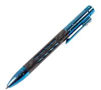 Lionsteel Stylo Twist Titane BLEU BRILLANT avec Fibre de Carbone. Recharge Fisher Space NY FC BLS