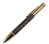Lionsteel Stylo Twist Titane BRONZE SHINE avec Fibre de Carbone. Recharge Fisher Space NY FC BRS
