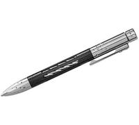 Lionsteel Stylo Twist Titane GRIS BRILLANT avec Fibre de Carbone. Recharge Fisher Space NY FC GYS