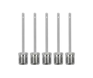 Lionstrike Stainless Steel Ball Pump Needle, Football Pump Needle, Ball Inflator Needle with Side Holes for Inflating Various Sports Balls (5-Pack)