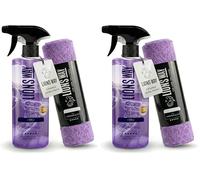 LionsWay : Nettoyant Tableau de Bord Voiture 500ml + Chiffon | Nettoie, Protège et Parfume (Parfum Floral) | Sans Silicone, Finition Satinée Naturelle, Formule Anti-Traces (Lot de 2)
