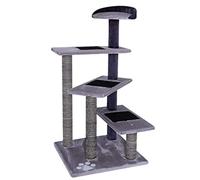 lionto Arbre à Chat Arbre à Grimper griffoir pour Chat Hauteur 100 cm, Gris/Gris Clair