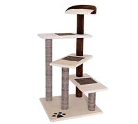 lionto Arbre à Chat Arbre à Grimper griffoir pour Chat Hauteur 100 cm, Beige/Marron