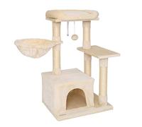 lionto Arbre à Chat Arbre à Grimper griffoir pour Chat Hauteur 85 cm, Beige