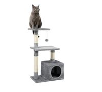 lionto Arbre à Chat Arbre à Grimper griffoir pour Chat Hauteur 85 cm, Gris Claire