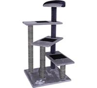 lionto Arbre à Chat Arbre à Grimper griffoir pour Chat Hauteur 100 cm, Gris/Gris Clair