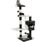 lionto Arbre à chat hauteur 112 cm, noir/blanc