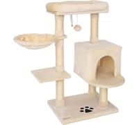 lionto Arbre à Chat Arbre à Grimper griffoir pour Chat Hauteur 93 cm, Beige