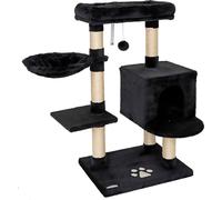 lionto Arbre à Chat Arbre à Grimper griffoir pour Chat Hauteur 93 cm, Noir
