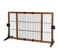 lionto Barrière de sécurité pour Chiens barrière pour escalier barrière de Chiots, Hauteur 70 cm Marron/Noir
