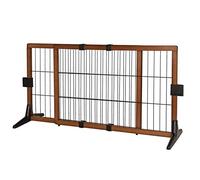 lionto Barrière de sécurité pour Chiens barrière pour escalier barrière de Chiots, Hauteur 50 cm Marron/Noir