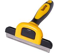 lionto Brosse pour Chien brosse démêlante brosse pour le sous-poil peigne pour Chien brosse de sous-poil pour désépaissir pour les poils mi-longs à longs, large