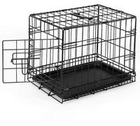 lionto Cage de Transport pour Chien Pliable, (S) 45x31x36 cm Noir