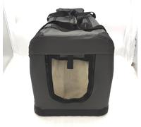 lionto Caisse de transport pour chiens en textile, 60x42x44 cm, gris