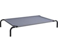 lionto Chaise longue pour chiens Outdoor surélevée, 106x62 cm, gris