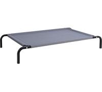 lionto Lit pour Chiens Couchette en Tissu Textilene, (L) 114x76 cm Gris