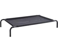 lionto Chaise longue pour chiens Outdoor surélevée, 75x47 cm, noir
