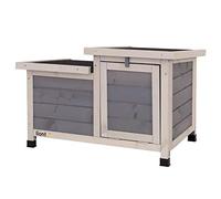 lionto Clapier Bois pour Lapins Petit enclos Animaux Clapier d’extérieur 70x43x45 cm